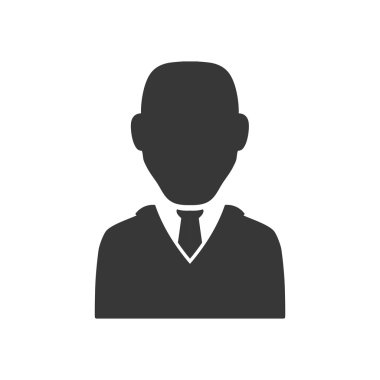 Adam siluet simge. Avatar tasarım. Vektör grafiği