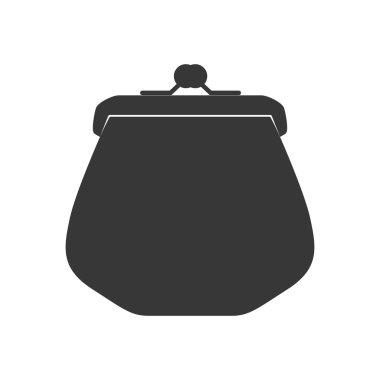 Bozuk para cüzdanı simgesi. Para tasarım. Vektör grafiği