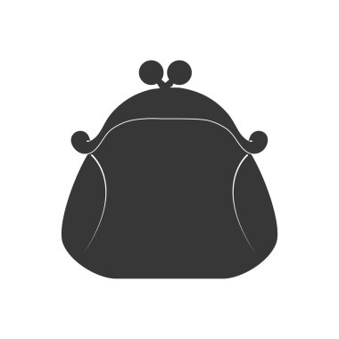 Bozuk para cüzdanı simgesi. Para tasarım. Vektör grafiği