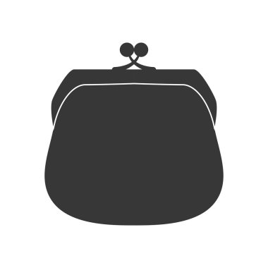 Bozuk para cüzdanı simgesi. Para tasarım. Vektör grafiği