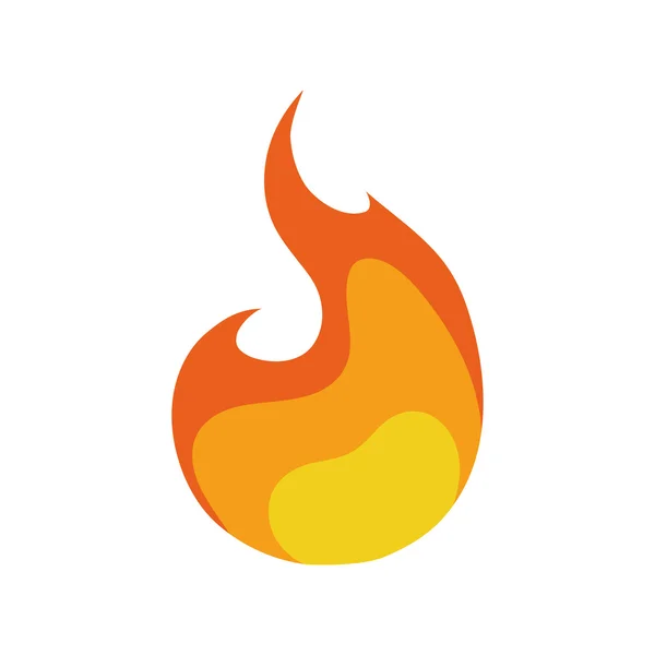 Het pictogram van de vlam. Brand design. Vectorafbeelding — Stockvector
