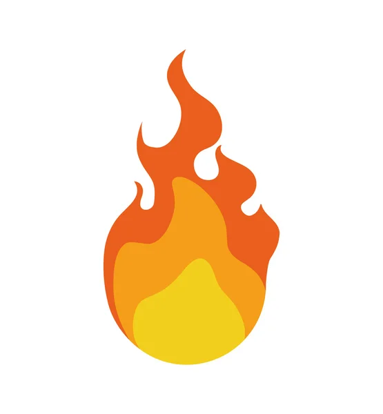 Flammensymbol. Brandschutz. Vektorgrafik — Stockvektor