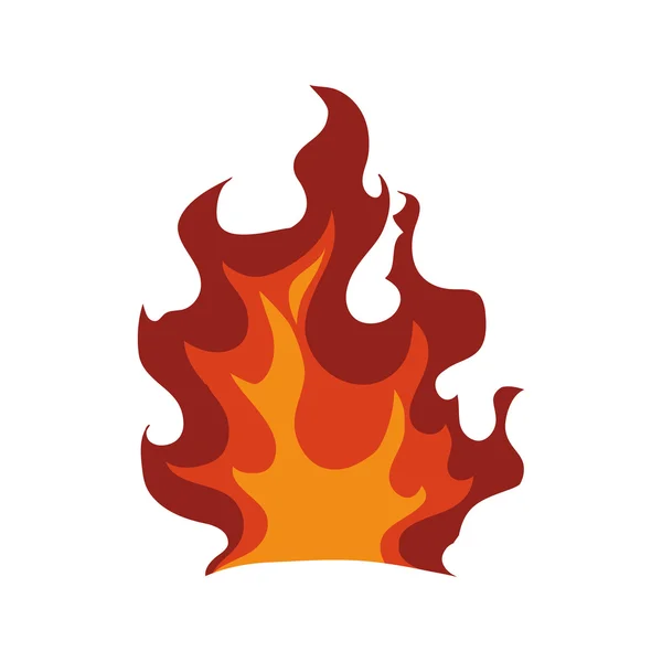 Flame icon. Fire design. Vector graphic — Stock Vector