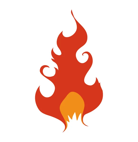 炎のアイコン。火災設計。ベクター グラフィック — ストックベクタ