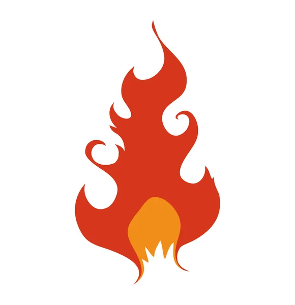 Flame icon. Fire design. Vector graphic — Stock Vector