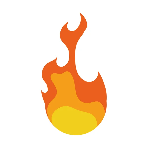 Flammensymbol. Brandschutz. Vektorgrafik — Stockvektor