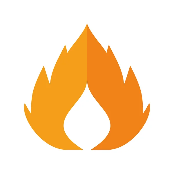 Icono de llama. Diseño de fuego. Gráfico vectorial — Archivo Imágenes Vectoriales