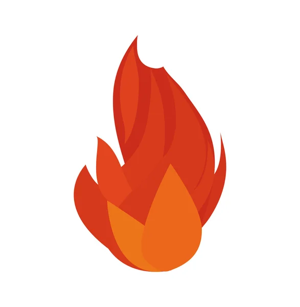 Icono de llama. Diseño de fuego. Gráfico vectorial — Vector de stock