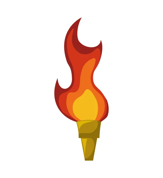 Flame icon. Fire design. Vector graphic — Stock Vector