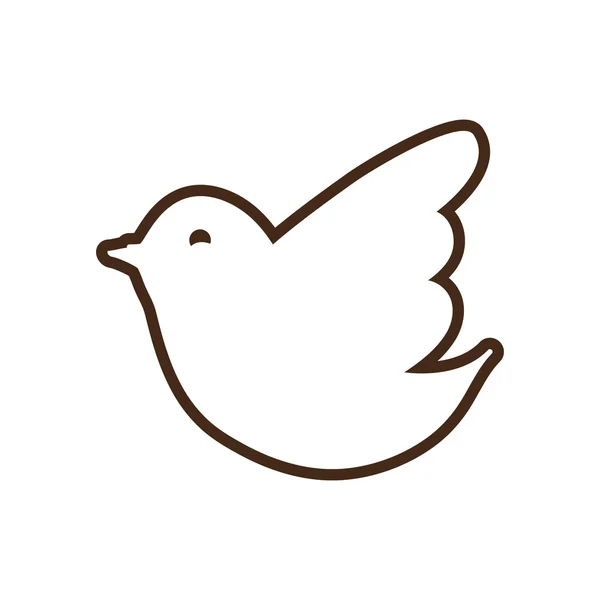 Güvercin simgesi. Kuş ve barış tasarım. Vektör grafiği — Stok Vektör