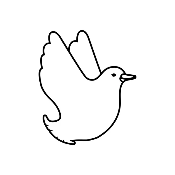Dove icon. Bird and Peace design. Vector graphic — Stock Vector