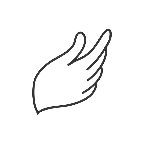 Handsymbol. Hilfe bei der Gestaltung. Vektorgrafik — Stockvektor