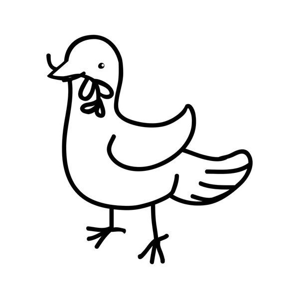 Ícone de pomba. Projeto Pássaro e Paz. Gráfico vetorial —  Vetores de Stock