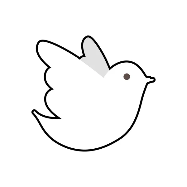 Ícone de pomba. Projeto Pássaro e Paz. Gráfico vetorial — Vetor de Stock