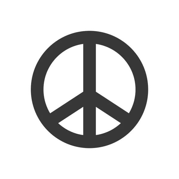 히피 원형 아이콘입니다. 사랑과 평화 디자인입니다. 벡터 그래픽 — 스톡 벡터