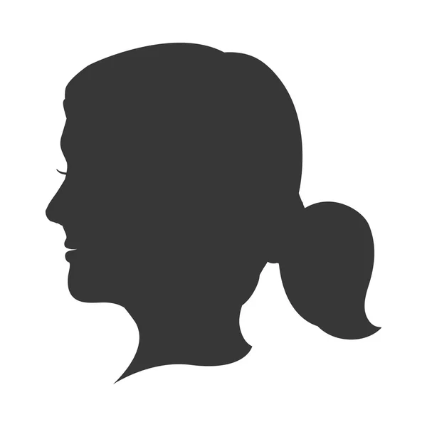 Het pictogram van de vrouw. Hoofd ontwerpen. Vectorafbeelding — Stockvector