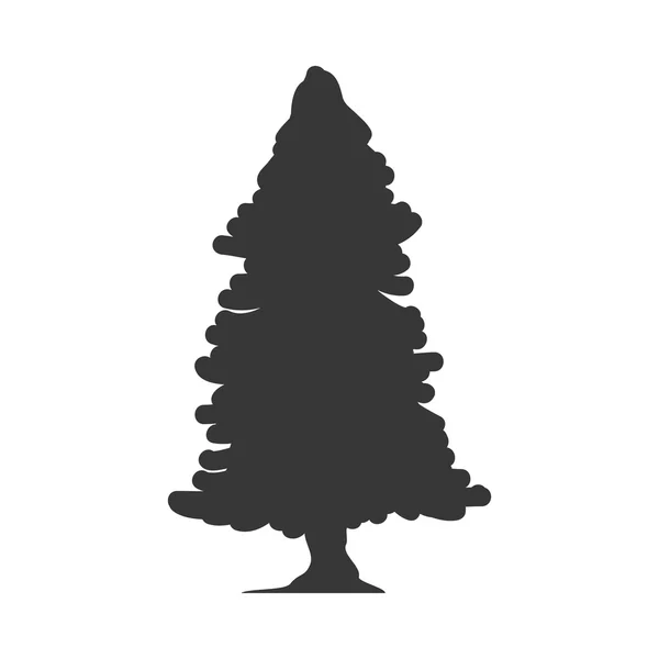 Icono del árbol de pino. Diseño de la naturaleza. Gráfico vectorial — Vector de stock