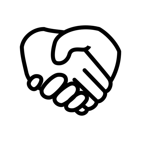 Hand shake icon. Help design. Vector graphic — Stock Vector