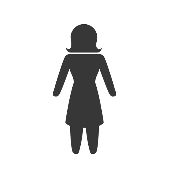 Icono mujer. Diseño del pictograma. Gráfico vectorial — Vector de stock