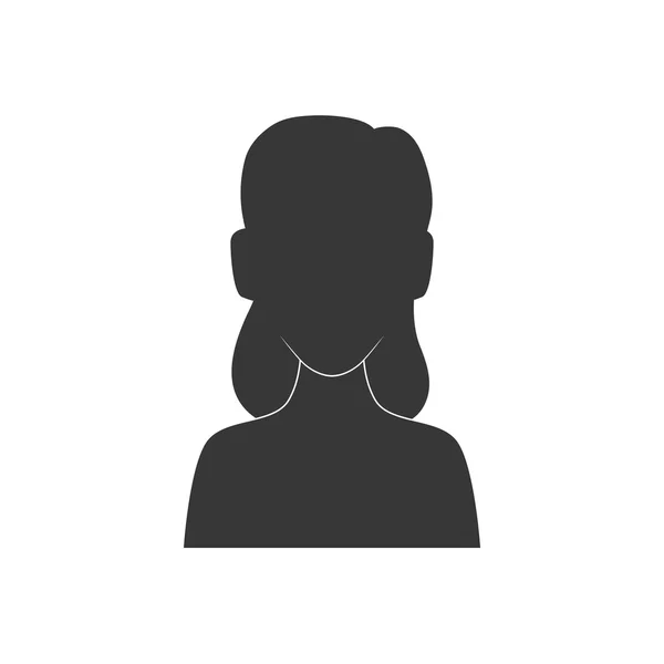 Woman silhouette icon. Avatar design. Vector graphic — Stock Vector