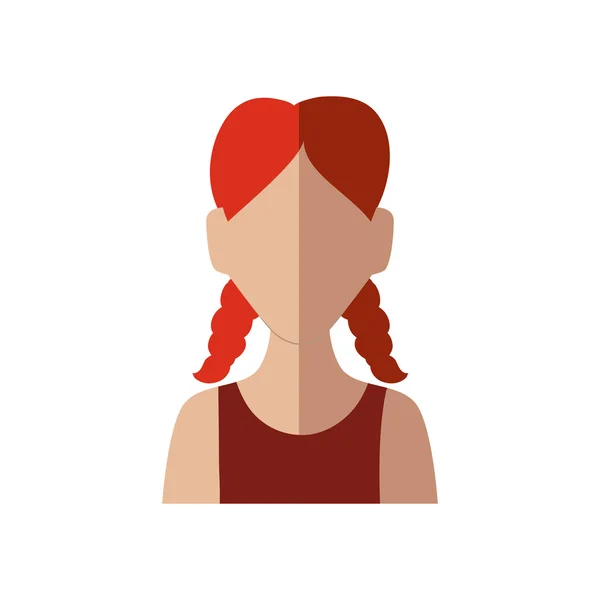 Ícone de mulher. Desenho Avatar. Gráfico vetorial — Vetor de Stock