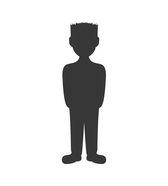 Ícone de silhueta de homem. Desenho Avatar. Gráfico vetorial —  Vetores de Stock