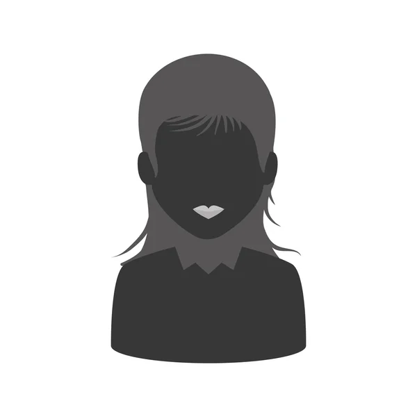 Ícone de silhueta de mulher. Desenho Avatar. Gráfico vetorial — Vetor de Stock