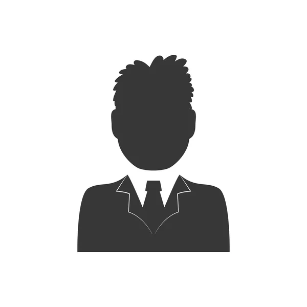 Icono de silueta de hombre. Diseño Avatar. Gráfico vectorial — Vector de stock