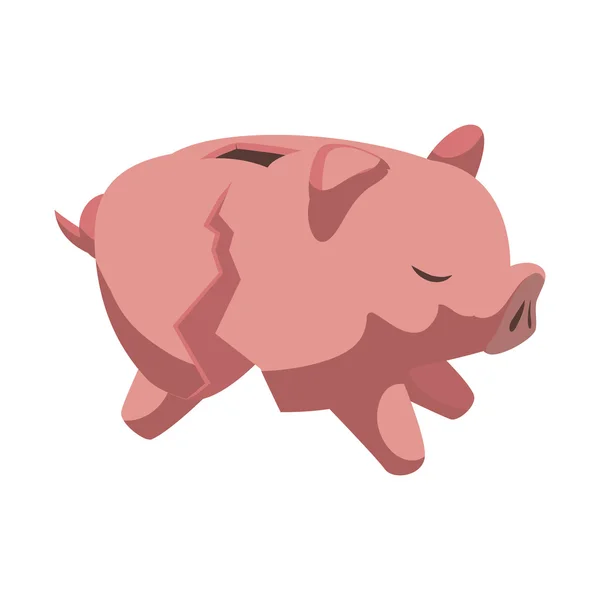 Piggy pictogram. Geld ontwerp. Vectorafbeelding — Stockvector