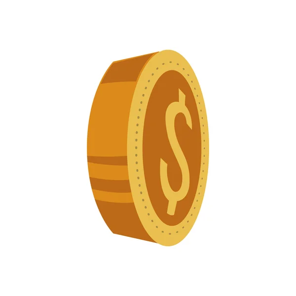 Coin icon. Money design. Vector graphic — Stock Vector