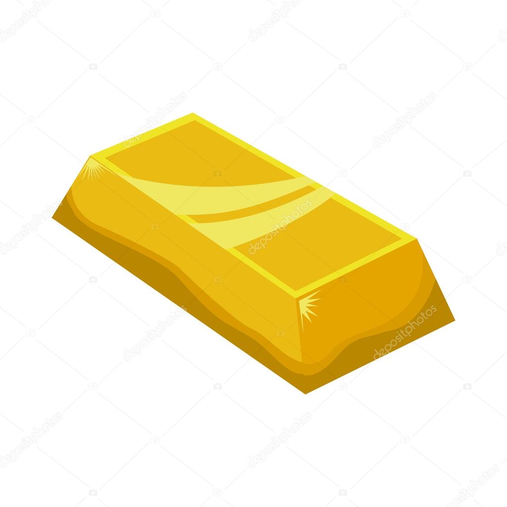 Gold bar icon. Treasure design. Vector graphic — Stock Vector © djv