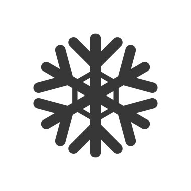 Kar tanesi simgesi. Kış tasarım. Vektör grafiği