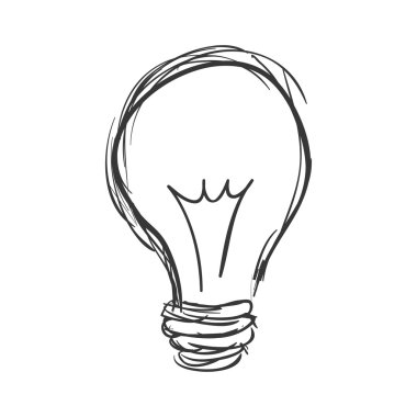 Ampul simgesi. Enerji tasarım. vektör grafiği