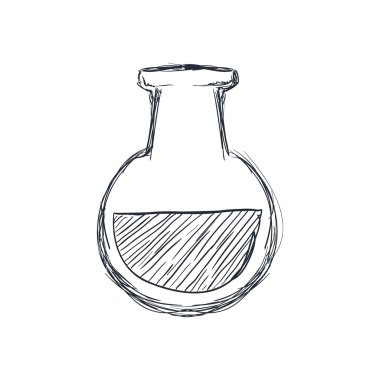 şişesi simgesi. Bilim ve kimya tasarım. Vektör grafiği