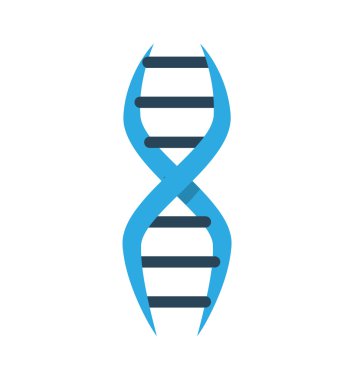 DNA simgesi. Bilim, biyoloji tasarım. Vektör grafiği
