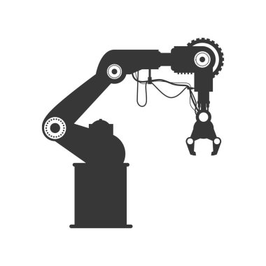 Robot kol simgesi. Makina Tasarımı. Vektör grafiği