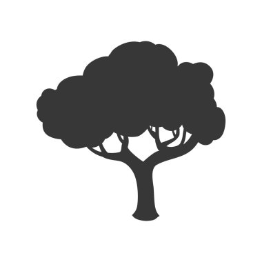 Ağaç siluet simge. Doğa tasarım. Vektör grafiği