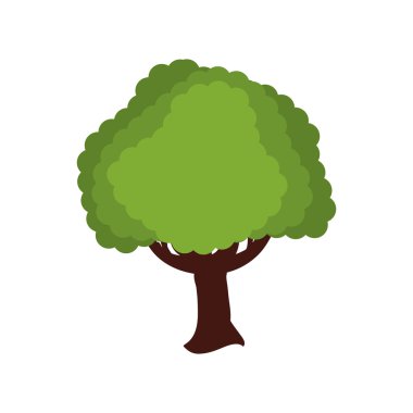 Yeşil ağaç simgesi. Doğa tasarım. Vektör grafiği