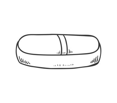 hap simgesi. Tıbbi ve sağlık tasarım. Vektör grafiği