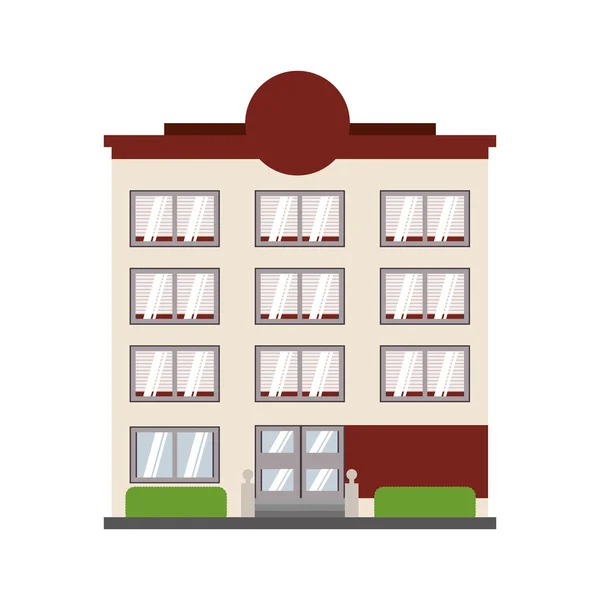Ikona budynku. Hotel design. Grafika wektorowa — Wektor stockowy