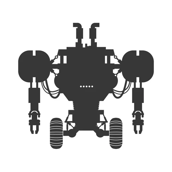 Ícone de desenho animado robô. Projeto da máquina. Gráfico vetorial —  Vetores de Stock