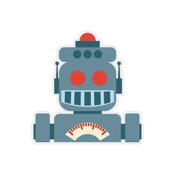 Robot cartoon icon. Machine design. Vector graphic — Stock Vector