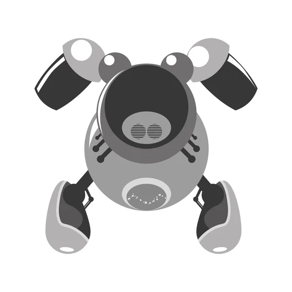 Robot icono de dibujos animados. Diseño de máquina. Gráfico vectorial — Vector de stock