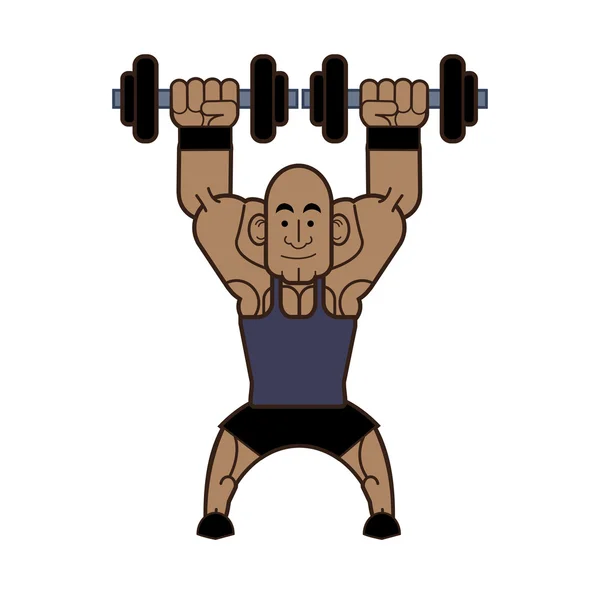 Weight lifting icon. Bodybuilding design. Vector graphic — Stock Vector