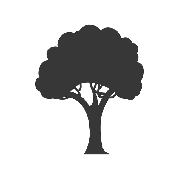 Icona sagoma albero. Design della natura. Grafico vettoriale — Vettoriale Stock