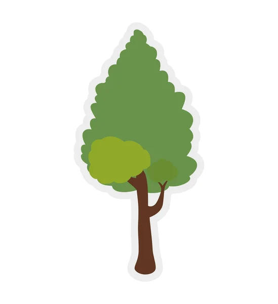 Icono del árbol verde. Diseño de la naturaleza. Gráfico vectorial — Vector de stock