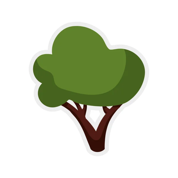 Ícone de árvore verde. Desenho natural. Gráfico vetorial —  Vetores de Stock