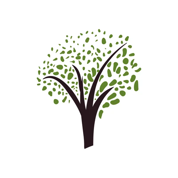 Groene boom pictogram. Ontwerp van de natuur. Vectorafbeelding — Stockvector