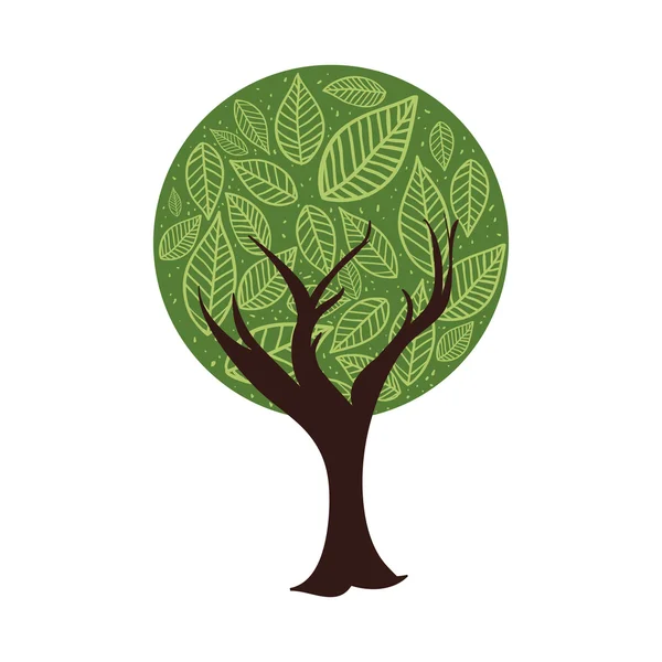 Groene boom pictogram. Ontwerp van de natuur. Vectorafbeelding — Stockvector