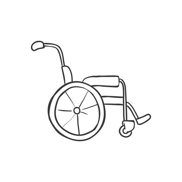 Icono de silla de ruedas. Diseño médico y sanitario. Gráfico vectorial — Archivo Imágenes Vectoriales